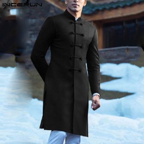incerun traditional chinese style costume men long sleeve retro single breasted shirt robe fashion casual mens collar blouse, White;black
incerun traditional chinese style costume men long sleeve retro single breasted shirt robe fashion casual mens collar blouse, White;black
