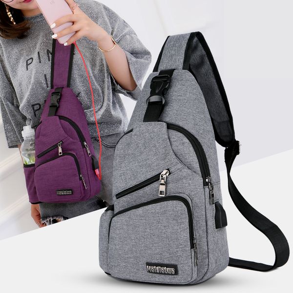 10 colors chest bag men women with side bottle pocket canvas sling bag shoulder usb charge interface satchel large crossbody
10 colors chest bag men women with side bottle pocket canvas sling bag shoulder usb charge interface satchel large crossbody