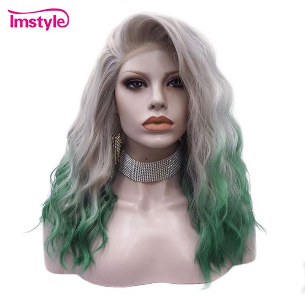 imstyle green grey wig ombre synthetic lace front wig natural wave heat resistant fiber two tone cosplay wigs for women, Black
imstyle green grey wig ombre synthetic lace front wig natural wave heat resistant fiber two tone cosplay wigs for women, Black