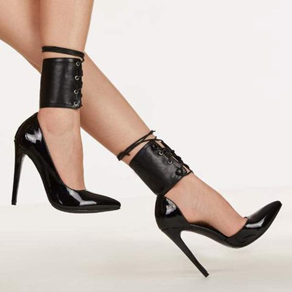 designer shoes 2019 new fashion shoes pointed toes belt lace up high heel slip on women pumps chic stiletto heel party shoes, Black
designer shoes 2019 new fashion shoes pointed toes belt lace up high heel slip on women pumps chic stiletto heel party shoes, Black