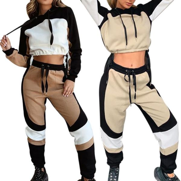 women 2 pcs running set 2020 fashion striped hooded tracksuit workout clothes casual loose sweatshirts joggers suits sportswear, Black;blue
women 2 pcs running set 2020 fashion striped hooded tracksuit workout clothes casual loose sweatshirts joggers suits sportswear, Black;blue