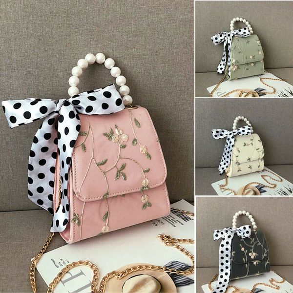 2019 women's quilted ribbons chain pearl bag pu leather shoulder bag crossbody handbag ladies floral bucket
2019 women's quilted ribbons chain pearl bag pu leather shoulder bag crossbody handbag ladies floral bucket