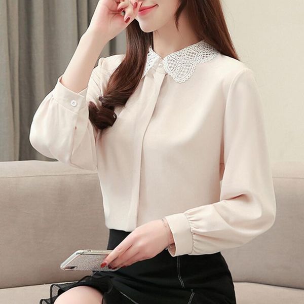 spring women's new blouse korean version of loose temperament elegant fashion long-sleeved chiffon shirt, White
spring women's new blouse korean version of loose temperament elegant fashion long-sleeved chiffon shirt, White