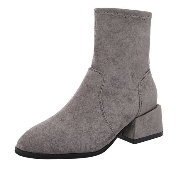 women's flock shoes fashion square heels ladies winter med slip on lazy boots 2019 spring autumn new simplicity fashion shoes, Black
women's flock shoes fashion square heels ladies winter med slip on lazy boots 2019 spring autumn new simplicity fashion shoes, Black