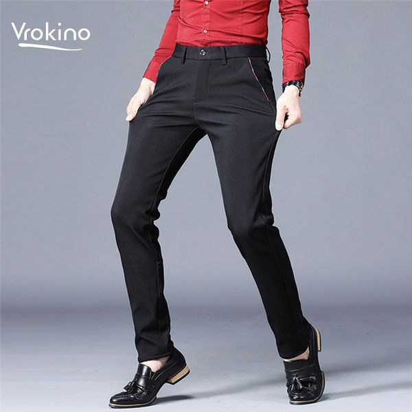 vrokino brand men's spring and autumn casual pants business fashion solid color stretch pants male straight office, Blue
vrokino brand men's spring and autumn casual pants business fashion solid color stretch pants male straight office, Blue