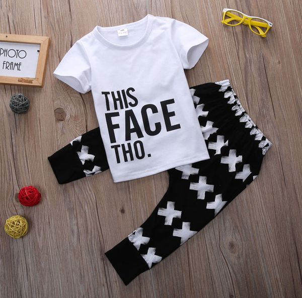 2019 new toddler baby kids boys clothes set t-shirt +long pants 2pcs outfits 0-5t, White
2019 new toddler baby kids boys clothes set t-shirt +long pants 2pcs outfits 0-5t, White
