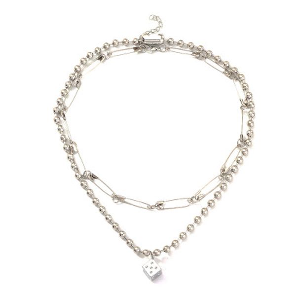 european and american style cross-border jewelry exaggerated punk metal necklace personality creative pin square pendant small commodity who, Silver
european and american style cross-border jewelry exaggerated punk metal necklace personality creative pin square pendant small commodity who, Silver