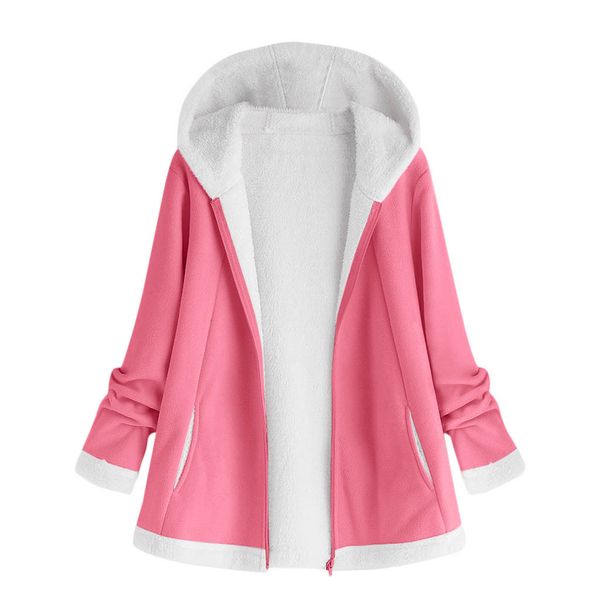 women's fashion winter pocket zipper long sleeve plush hoodie coat warm womens outwear parkas plus size fur coat 2019 11.29, Black
women's fashion winter pocket zipper long sleeve plush hoodie coat warm womens outwear parkas plus size fur coat 2019 11.29, Black
