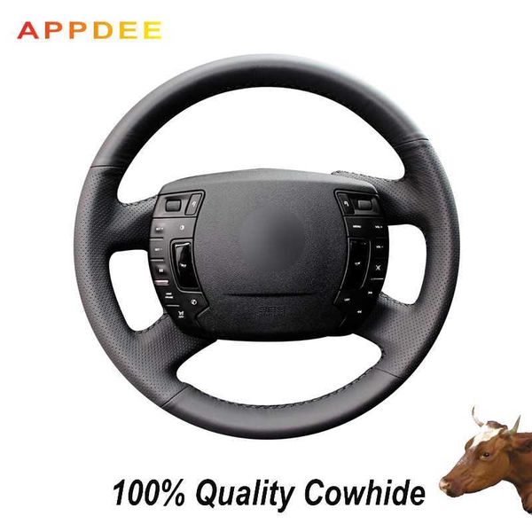 appdee hand-stitched black genuine leather steering wheel cover for c5 2008-2017
appdee hand-stitched black genuine leather steering wheel cover for c5 2008-2017