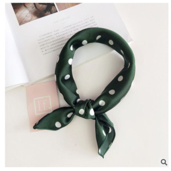 retro vintage dark green base white spots silk rayon square scarves hairband headscarves hair accessory for women
retro vintage dark green base white spots silk rayon square scarves hairband headscarves hair accessory for women