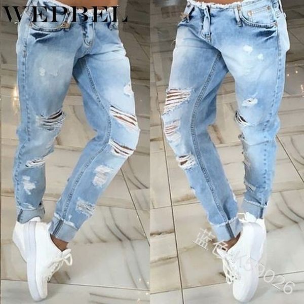 wepbel women stretch distressed ripped blue skinny denim jeans pants cotton hole pencil feet jeans plus size
wepbel women stretch distressed ripped blue skinny denim jeans pants cotton hole pencil feet jeans plus size