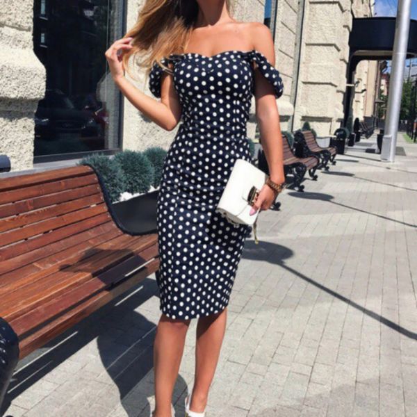 casual dresses slim-neck slim polka dot printed bag hip-length dress 2 colors, Black;gray
casual dresses slim-neck slim polka dot printed bag hip-length dress 2 colors, Black;gray