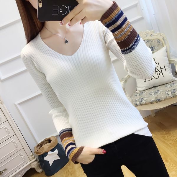 2019 autumn winter sweaters women fashion warm pullover women knitted sweater female v-neck long sleeve loose sweater knitted, White;black
2019 autumn winter sweaters women fashion warm pullover women knitted sweater female v-neck long sleeve loose sweater knitted, White;black