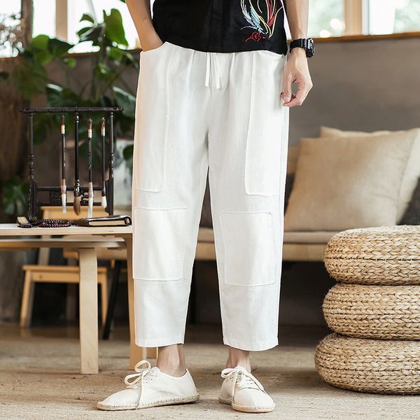 #4597 summer 2019 black white casual linen pants men thin elastic waist wide leg trousers patchwork loose retro harem pants
#4597 summer 2019 black white casual linen pants men thin elastic waist wide leg trousers patchwork loose retro harem pants