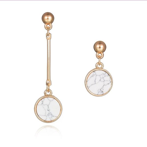 wholesale 10 pairs gold plated asymmetry round white howlite stone drop earrings for women black turquoise jewelry, Silver
wholesale 10 pairs gold plated asymmetry round white howlite stone drop earrings for women black turquoise jewelry, Silver