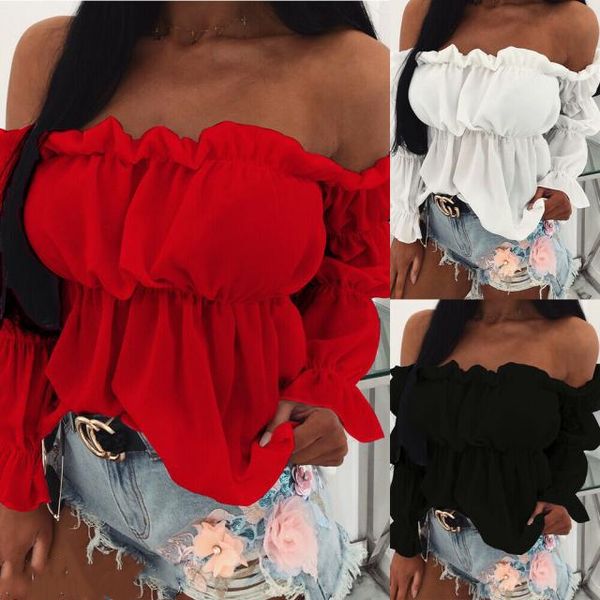 ruffle long sleeve slash neck woman blouses shirts new2020 solid casual nightwear clubwear woman blouses female blousa, White
ruffle long sleeve slash neck woman blouses shirts new2020 solid casual nightwear clubwear woman blouses female blousa, White