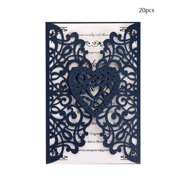 20pcs laser cut hollow wedding invitations card kit with d126 inner papers for wedding birthday parties baby shower
20pcs laser cut hollow wedding invitations card kit with d126 inner papers for wedding birthday parties baby shower