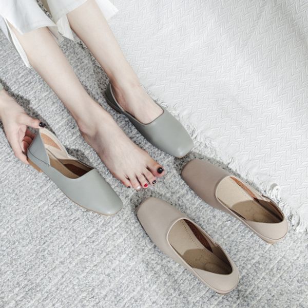 korean version of the 2020 autumn new soft leather shallow single shoes wild flat bottom women's shoes comfortable, Black
korean version of the 2020 autumn new soft leather shallow single shoes wild flat bottom women's shoes comfortable, Black