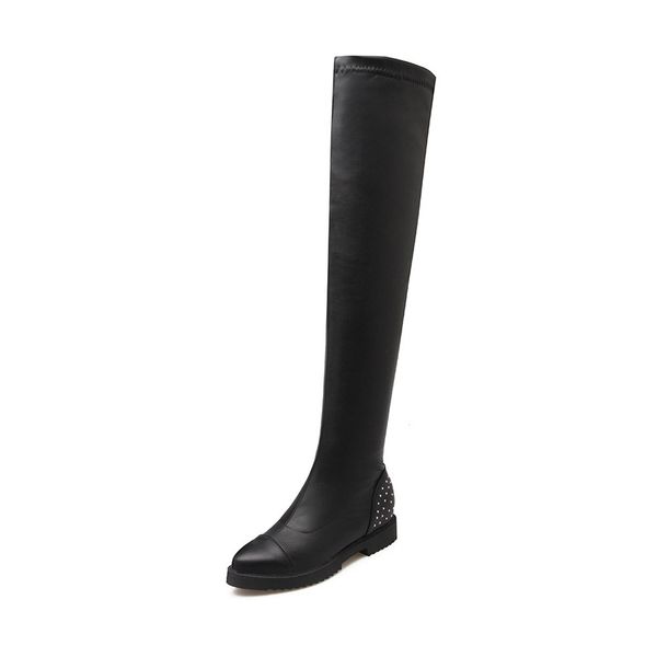 new fashion wide med heels solid rivet pointed toe shoes woman casual party autumn winter over the knee boots black
new fashion wide med heels solid rivet pointed toe shoes woman casual party autumn winter over the knee boots black