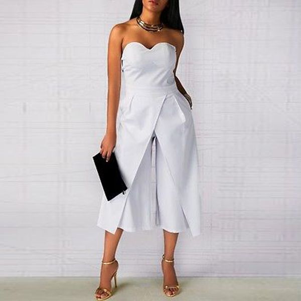 women overall playsuit one pants jumpsuit trousers off sweetheart party bodycon, Black;white
women overall playsuit one pants jumpsuit trousers off sweetheart party bodycon, Black;white