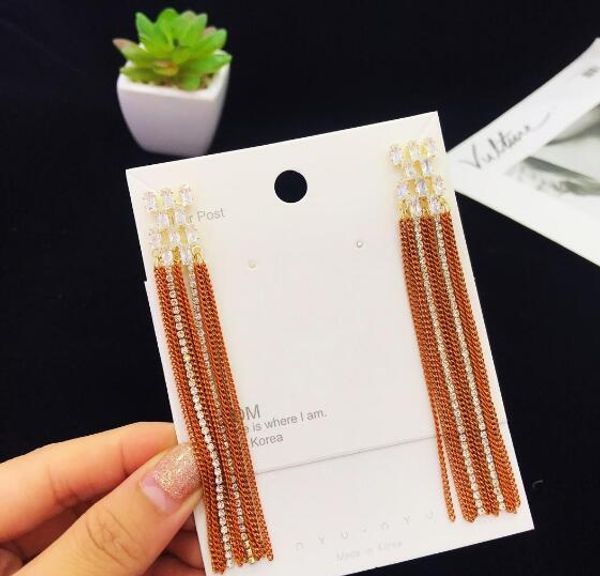 jewelry tassel dangle earrings stud long tassel earrings for women fashion of shipping, Silver
jewelry tassel dangle earrings stud long tassel earrings for women fashion of shipping, Silver