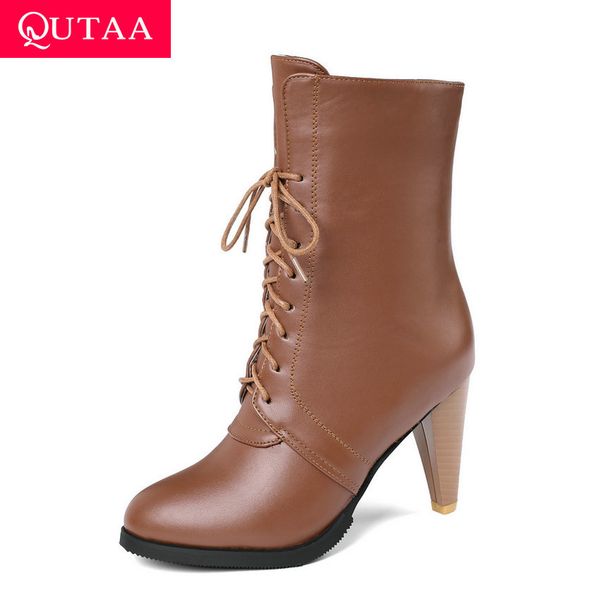 qutaa 2020 кожа pu теплый меховой zipper мода женская обувь круглый toe узелок спайк высокий каблук все матча средние теленок сапоги размер, Black
qutaa 2020 кожа pu теплый меховой zipper мода женская обувь круглый toe узелок спайк высокий каблук все матча средние теленок сапоги размер, Black