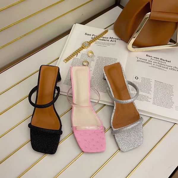 bling women slippers open toe narrow band slides party pumps slip on solid color slippers shoes woman pink shoes thick high heel, Black
bling women slippers open toe narrow band slides party pumps slip on solid color slippers shoes woman pink shoes thick high heel, Black