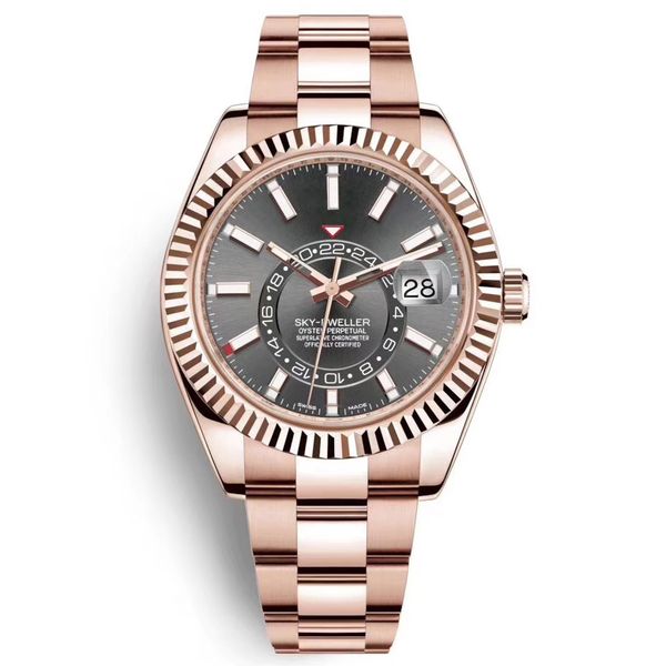 new mens automatic mechanical watch 42mm watch stainless steel sky-dweller gmt mens luminous business waterproof sports watch, Slivery;brown
new mens automatic mechanical watch 42mm watch stainless steel sky-dweller gmt mens luminous business waterproof sports watch, Slivery;brown