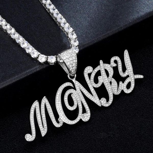 custom name new cursive letters pendant&necklace iced out cubic zircon gold silver color charm hip hop jewelry
custom name new cursive letters pendant&necklace iced out cubic zircon gold silver color charm hip hop jewelry