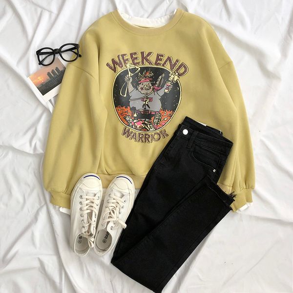 mooirue autumn vintage women sweatshirt fleece thickening two paper design gray yeelow, Black
mooirue autumn vintage women sweatshirt fleece thickening two paper design gray yeelow, Black
