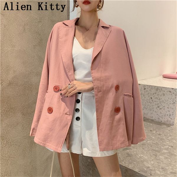 alien kitty autumn lazy style new women long sleeve solid double breasted pocket casual office ladies pink blazer, White;black
alien kitty autumn lazy style new women long sleeve solid double breasted pocket casual office ladies pink blazer, White;black