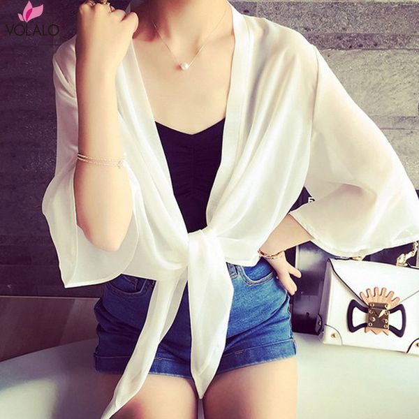 volalo 2019 new women beachwear chiffon cardigan bikini swimwear cover up shirt outwear, White
volalo 2019 new women beachwear chiffon cardigan bikini swimwear cover up shirt outwear, White