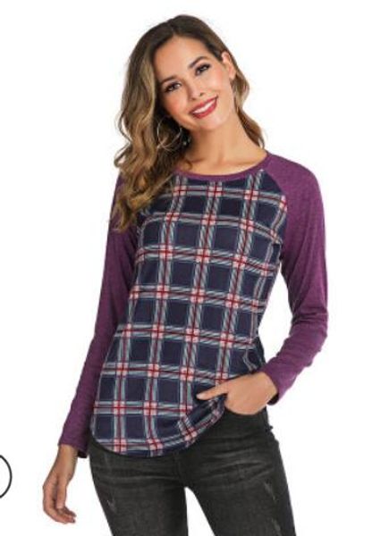 plus size female t-shirt 2019 plaid raglan t shirts for women long sleeve o-neck ladies baseball, White
plus size female t-shirt 2019 plaid raglan t shirts for women long sleeve o-neck ladies baseball, White