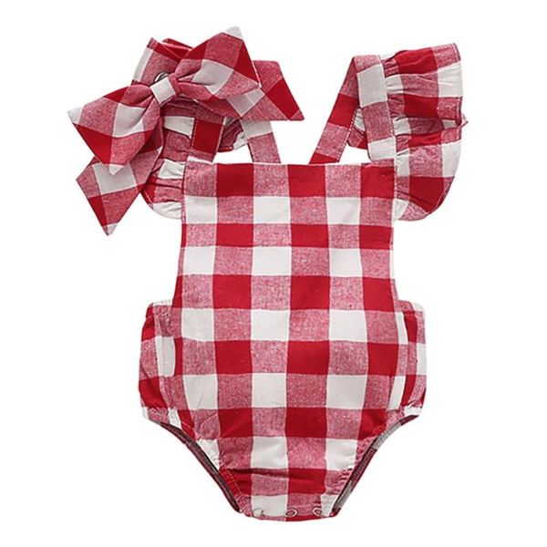 summer baby girls clothes red plaids checks ruffles baby romper jumpsuit + bowknot headband infant toddler clothing set, White
summer baby girls clothes red plaids checks ruffles baby romper jumpsuit + bowknot headband infant toddler clothing set, White