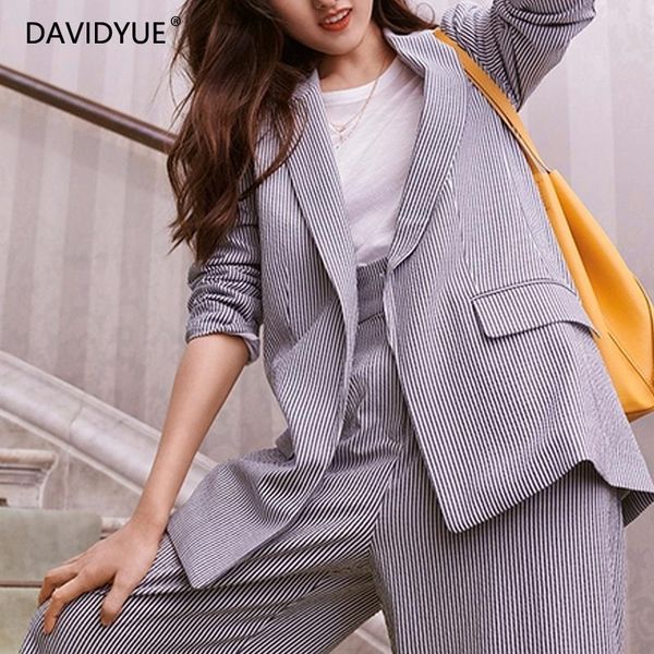 striped women jacket summer korean blazer feminino houndstooth casual oversize coat vintage womens clothing fall 2019, White;black
striped women jacket summer korean blazer feminino houndstooth casual oversize coat vintage womens clothing fall 2019, White;black