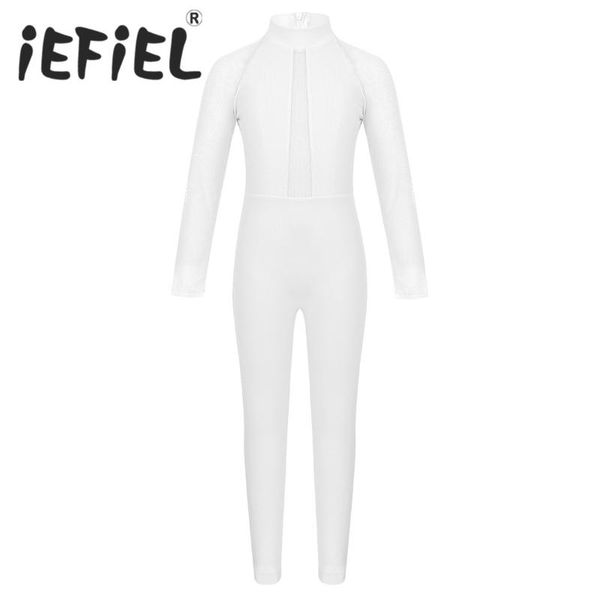 kids girls children mesh long sleeves mock neck zippered ballet dance gymnastics leotard jumpsuit unitard stage dancewear, White
kids girls children mesh long sleeves mock neck zippered ballet dance gymnastics leotard jumpsuit unitard stage dancewear, White