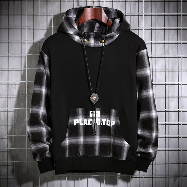 zogaa 2019 new autumn tide brand men's sweatshirts sports stitching plaid hoodies japanese style personality men's hoodies, Black
zogaa 2019 new autumn tide brand men's sweatshirts sports stitching plaid hoodies japanese style personality men's hoodies, Black