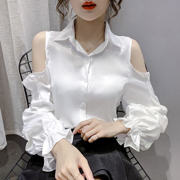 in the early autumn of 2020 korean-style careful machine sense all-match slim puff sleeve off-shoulder shirt womens fashion, White
in the early autumn of 2020 korean-style careful machine sense all-match slim puff sleeve off-shoulder shirt womens fashion, White