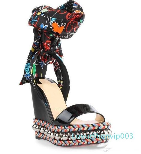 party wedding dress cataclou studded wedge sandals red bottom levantinana women shoes,fashion ladies high heels gladiator sandals 35, Black
party wedding dress cataclou studded wedge sandals red bottom levantinana women shoes,fashion ladies high heels gladiator sandals 35, Black