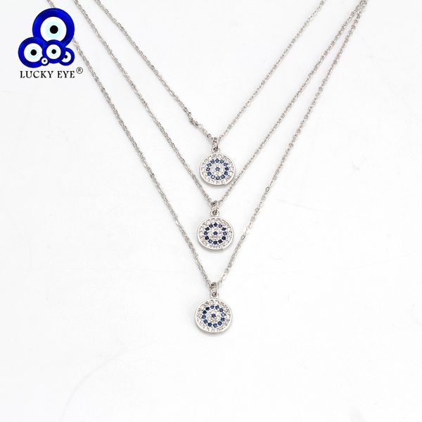 lucky eye multilayer necklace silver color long chain round evil eye pendant necklace fashion jewelry for women female ey6322
lucky eye multilayer necklace silver color long chain round evil eye pendant necklace fashion jewelry for women female ey6322
