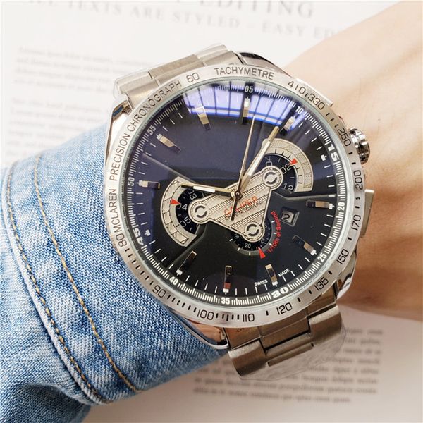 ta g brand mechanical automatic watch 47mm luxury mens watches fashion new swiss brand watch all pointers work, Slivery;brown
ta g brand mechanical automatic watch 47mm luxury mens watches fashion new swiss brand watch all pointers work, Slivery;brown