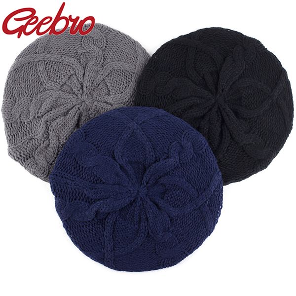 geebro fashion lady spring winter knitted berets hat warm hat solid color caps women hats slouchy elegant female turban, Blue;gray
geebro fashion lady spring winter knitted berets hat warm hat solid color caps women hats slouchy elegant female turban, Blue;gray