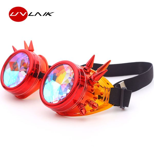 uvlaik men vintage steampunk goggles sunglasses women holographic rave festival cosplay gothic eyewear, White;black
uvlaik men vintage steampunk goggles sunglasses women holographic rave festival cosplay gothic eyewear, White;black