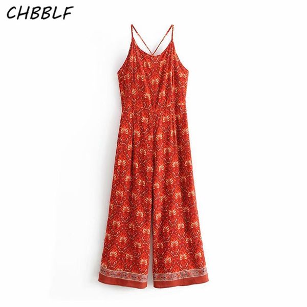 chbblf women chic print long jumpsuits backless retro rompers adjustable strap sleeveless playsuit dfj6511, Black;white
chbblf women chic print long jumpsuits backless retro rompers adjustable strap sleeveless playsuit dfj6511, Black;white