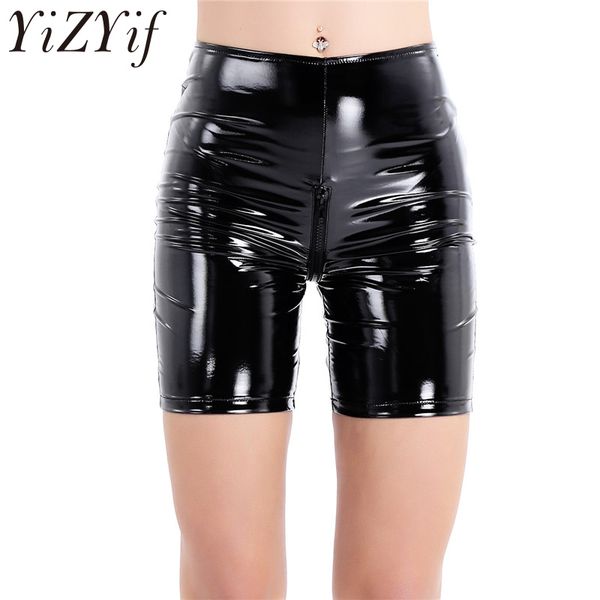 yizyif fashion women girls shiny stretchy soft pu tight shorts wet look zippered crotch slimming short pants, White;black
yizyif fashion women girls shiny stretchy soft pu tight shorts wet look zippered crotch slimming short pants, White;black