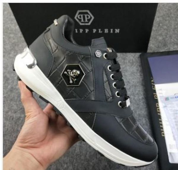 men's leather pp skull men's casual shoes men's sports shoes-001, Black
men's leather pp skull men's casual shoes men's sports shoes-001, Black