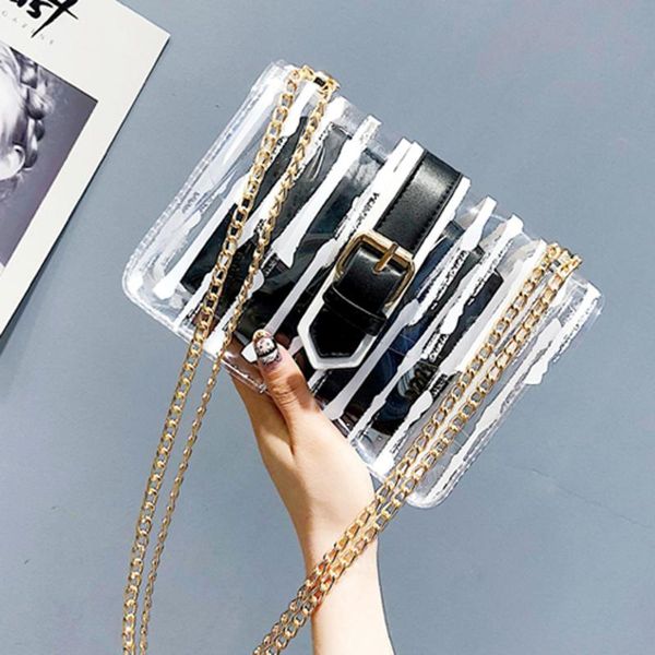 2020 прозрачные прозрачные сумки для женщин пвх полосатый посланник crossbody сумка цепи конфеты цвет желе летний пляж женская сумка
2020 прозрачные прозрачные сумки для женщин пвх полосатый посланник crossbody сумка цепи конфеты цвет желе летний пляж женская сумка