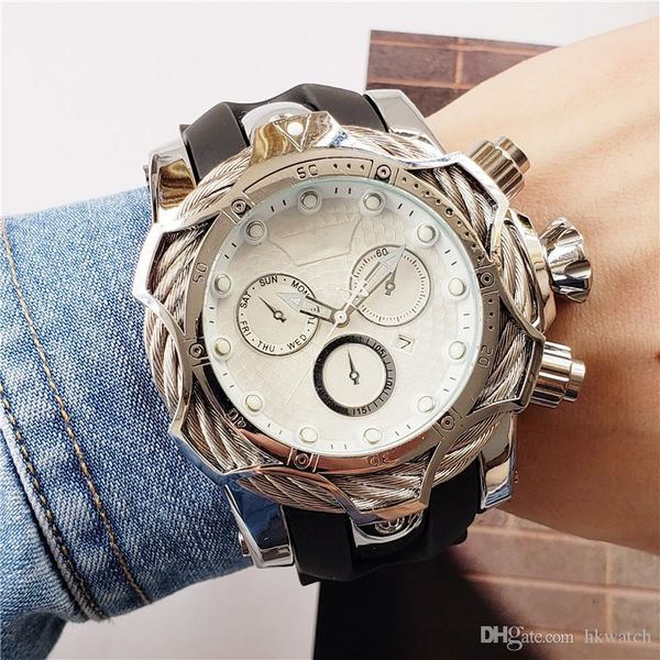 wholesale brzail watch stainless steel mens luxury watches rubber strap 50mm mens designer watches quartz movement relógio dos homens, Slivery;brown
wholesale brzail watch stainless steel mens luxury watches rubber strap 50mm mens designer watches quartz movement relógio dos homens, Slivery;brown