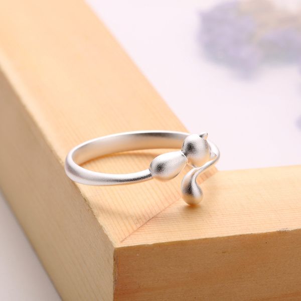 2019 s925 silver korean edition fashion cute cat jewelry lady open ring a sand spray ring
2019 s925 silver korean edition fashion cute cat jewelry lady open ring a sand spray ring
