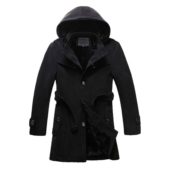 m-6xl new autumn and winter men's thicken warm fleece lined wool blends pea coat hoodie button single breasted overcoat, Black
m-6xl new autumn and winter men's thicken warm fleece lined wool blends pea coat hoodie button single breasted overcoat, Black